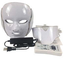 7 Colours pon PDT led skin care facial mask blue green red light therapy microcurrent beauty machine face neck mask2168703