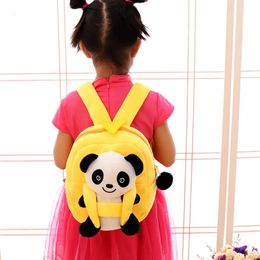 2024 Fun Panda Pluche Backpacks Toys Cartoon Kids Mini Schooltas Children Gifts kindergarten Young Girl Baby Student Pockets Funny