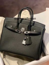 Totes Genuine Leather Handbag L Brand Suitable for Bag Silver Buckle Large Capacity Bag Womens 2023 New Trendy Genuine Leather Single