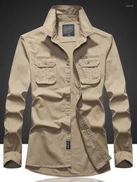 Men's Jackets 2024 Solid Colour Simple Outdoor Casual Sports Shirt Military Style Fashion Cotton Jacket M-7xl