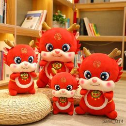 Stuffed Plush Animals Dragon Plush Doll Chinese Style Tang Suit Dragon Plush Toy Soft Lovely Sofa Ornament New Year Gift for 2024 Cartoon for Playtime