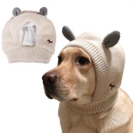 Dog Apparel Knitted Hat Winter Balaclava With Pretty Ears For Normal Large Dogs (About 30-50 Kg) Protect Dog'S Head From Cold