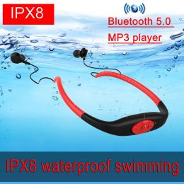 Player New IPX8 bluetooth earphone 2020 FM stereo earphone waterproof swimming earphone mini sports wireless headphone mp3 player 8GB