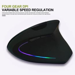 Mice Vertical 2.4G Wireless Mouse Game Ergonomic Mice 1600DPI USB Rechargeable/battery Computer Supplies Cool Shark Fin