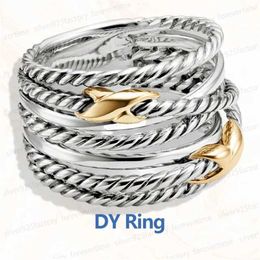 1 2024 Women Ring For DY 1 High Quality Wedding rings engagement Station Cable Collection Vintage Ethnic Loop Hoop Pendant Punk designer dy Jewellery gift Band 3B24