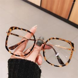 Sunglasses Frames Fashion Oversized Square Women Glasses Frame Vintage Clear Anti-Blue-Ray Eyewear Men Optical Pink Computer Goggle