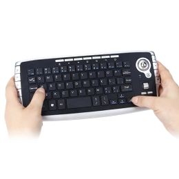 Keyboards Lightweight Useful 2.4G Wireless Keyboard with Trackball Optical Mouse 1200DPI Mini Wireless Keyboard Ergonomic for Home