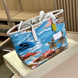 Women's designer bag fashionable tote bag casual handbag classic large capacity shopping bag open without zipper new trendy print summer classic