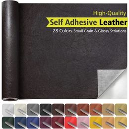 Leather Repairing Tape Self Adhesive Repair Patch Small Grain / Glossy Striations Pattern for Sofa Couch Furniture Drivers Seat 240220
