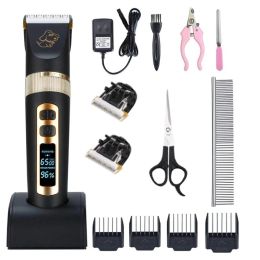 Trimmers BaoRun P9 P2 Professional Pet Shaver Cats Dogs Hair Cutter Trimmer Dog Grooming Kit Rechargeable Electrical Animal Pet Clippers