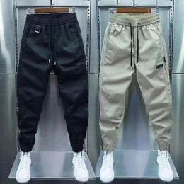 Men's Pants Adjustable Harem Men Casual Slim Fit With Elastic Waist Pockets Soft Breathable For Outdoor