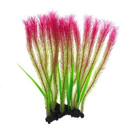 1 pcs Simulation Water Grass Green Artificial Plastic Plant Aquatic Plants Fish Tank Aquarium Decor Supplies 240226