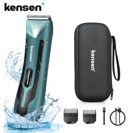 Trimmers Kensen Hair Trimmer For Men Electric Hair Clipper With LED Light Bikini Groin Hair Removal Haircut Machine Rechargeable Shaver