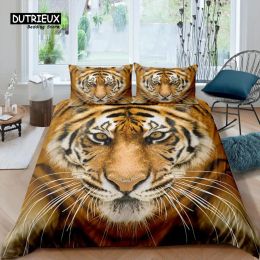 sets Home Living Luxury 3D Tiger Bedding Set Animal Duvet Cover Pillowcase Queen and King EU/US/AU/UK Size Comforter Bedding