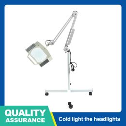 Mask Adjustable 150cm Height Four Foot Floor Stand Magnifier Glass Cold Lights Beauty Facial Light For Salon LED Magnifying Lamp