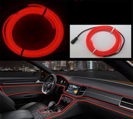 DIY Led Decoration Neon Light 12V 5Meters Car Interior LED Flexible EL Cold Wire Rope Tube Line Dashboard8205919