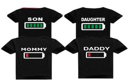 Family Clothing Mommy Daughter Son Summer Battery T Shirt Father MotherKids Matching Outfits Mother Clothes7650262