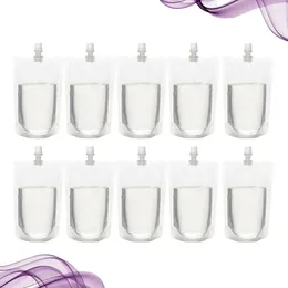 Take Out Containers 30 Pcs Refillable Empty Squeeze Pouches Glass Water Bottles Concealable Flasks Disposable