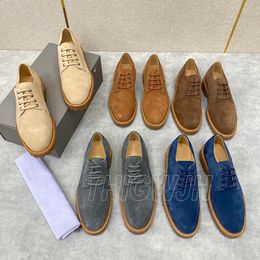 Fashion Luxury Brand Designer Men's Derby Shoes Handmade Long Tailed Carved Calf Leather Lace up Solid Color Low cut Carved 5-10 Banquet Party