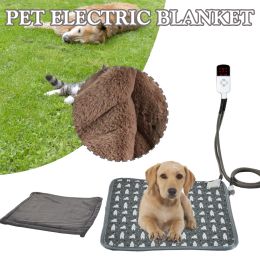 Pens 220V 20W Pet Electric Heating Pads Heated Blanket Winter Dog Cats Warmer Mat Sleeping Bed Pet Supplies Washable blanket Mats