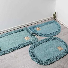 Carpets Bathroom Round Floor Mat Household Kitchen Absorbent Bedroom Study Living Room Non-Slip Door 80cm Long 50cm Wide H240514