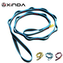 Accessories XINDA Outdoor Climbing Rope Climbing Auxiliary Rope Downhill Aerial Yoga Hammock Daisy Ring Sling Equipment Wear Ring