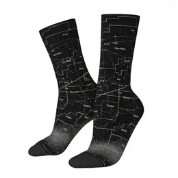 Men's Socks Sock For Men CONSTELLATIONS WESTERN NIGHT SKY Vintage Map Zodiac Star Breathable Pattern Printed Boys Crew Casual Gift