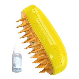 Combs Steamy Dog Brush Electric Spray Cat Hair Brush 3 In1 Dog Steamer Brush For Massage Pet Grooming Cat Hair Brush For Removing