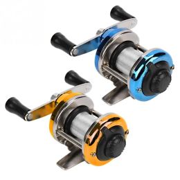 Reels Mini Metal Plasticl Drum Fishing Wheel Portable Winter Ice Fishing Reel Wheel with Wire Outdoor Tackle Fishing Accessories