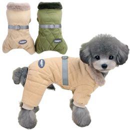 Rompers Winter Small Dogs Jumpsuit Clothing Warm Pet Jacket Coat French Bulldog Chihuahua Pug Outfit Yorkies Costumes Dog Accessories