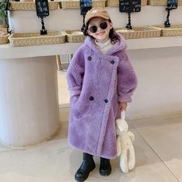 Down Coat Winter Jacket Kids Girl Boys Parkas Long Lamb Wool For Girls Children Faux Fur Coats Warm Thick Baby Overcoat