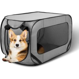 Carriers Portable Vehicle Pet Cage Outdoor Travel Large Foldable Car Seat Dog Kennel Cat House Safe Breathable Pet Fence Pet Supplies
