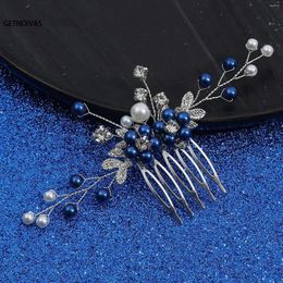 Hair Clips Trendy Tiara Bride Comb Rhinestone Crystal Pearl Wedding Head Jewelry Bridal Accessories For Women And Girls Gifts