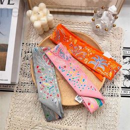 Scarves Designer New high-end spring/summer small scarf twist wrapped D bag with ribbons, headbands, and decorative waistbands 6OML