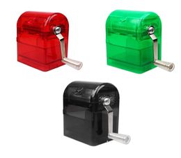 Hand Crank Metal Grinder herb Smoking plastic Tobacco Cigarette Drawer Crusher Smoke Abrader muller Tool Accessories4285797