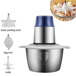 Grinders 4 in 1 electric meat grinder garlic peeler household multifunction egg mixer baby food supplement machiine