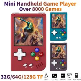 Players RG Nano Mini Handheld Game Player 1.54 Inch IPS Screen Aluminum CNC Case 1050mAh Battery Handheld Game Player Over 8000 Games