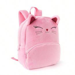 Cute Cat Canvas Backpack Cartoon Women Backpacks for Teenage Girls School Bag Fashion Black Pink Pig Rucksack Mochilas 210922