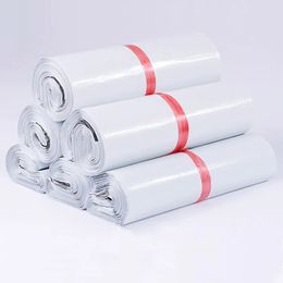50pcs/Lot White Courier Bag Express Envelope Storage Bags Mailing Bags Self Adhesive Seal PE Plastic Pouch Packaging 24 Sizes 240229