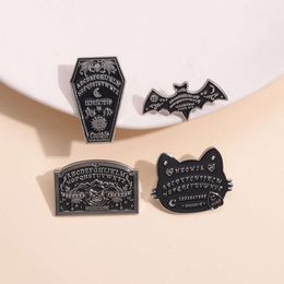 English Geometry Dark Cold Wind Emblem Cartoon Bat Halloween Series Fixed Brooch Gift