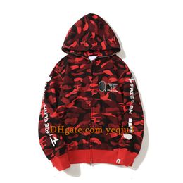 Mens hoodies Camouflage hoodie zip jacket designer hoodie sweater hoodies women sportswear sweatshirt streetwear Asian size Unisex pullover Full zipper design 29