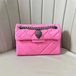 Top quality Genuine Leather Kurt geiger pink luxury large capacity designer bag mini crossbody bag leather pouch bag eagle heart Rainbow bag mooth leather bag womens