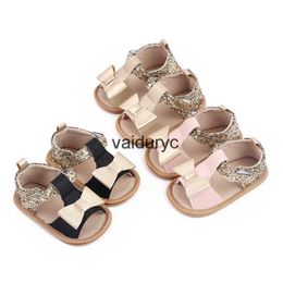 First Walkers Baby Summer Sandal for Toddler Girls 0-1 Glitter Bowknot anti slip soft pu walikng shoes Outdoorh24229