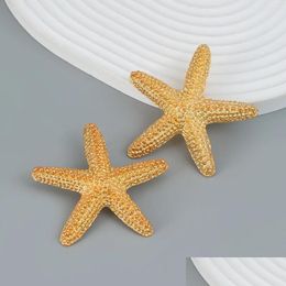 Dangle Chandelier Earrings Metal Summer Starfish Animal For Womens Simple Creative Banquet Jewellery Accessories Drop Delivery Dhcyh