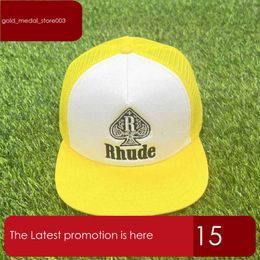 Ball Caps Classic RHUDE Baseball Cap Men Women 1 1 Quality Green Red Yellow Blue Black Rhude Adjustable Hat 230321 445