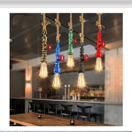 Chandeliers Nordic Loft Vintage Retro Wrought Iron Copper Chandelier Pulley Industrial Lamps E27 Edison Pendant Lamp Home Light Fixtures