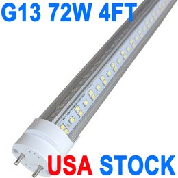 T8 T10 T12 4FT LED Light Bulb,72W 4FT LED Shop Light 7200 Lumens,6000K Daylight White,LED Fluorescent Tube Replacement,Clear Cover, Bi-Pin G13 Base crestech