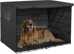 Mats Oxford Pet Dog Cage Cover Dustproof Waterproof Kennel Sets Outdoor Foldable Large Medium Small Dogs Cage Wire Crate Cover