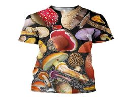 Men039s TShirts Fashion Tshirt 3D Printed Mushroom Tee Shirt Oneck Large Summer Casual Tshirts Tops M21187138645