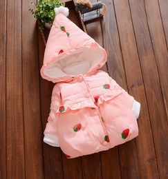 Baby Girls Autumn Jacket New Winter Coat For Girls Cute Strawberry Kids Jacket for Girls Long Sleeve Outerwear Kids Clothes4613166